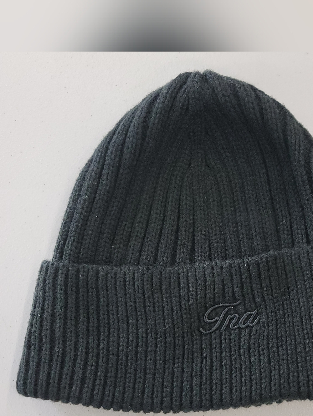 Aritzia Ribbed Knit Beanie with TNA embroidered tag